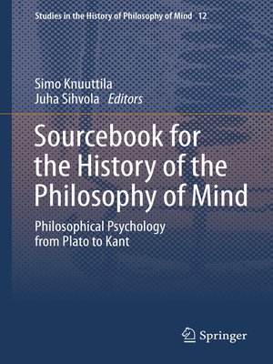 cover image of Sourcebook for the History of the Philosophy of Mind